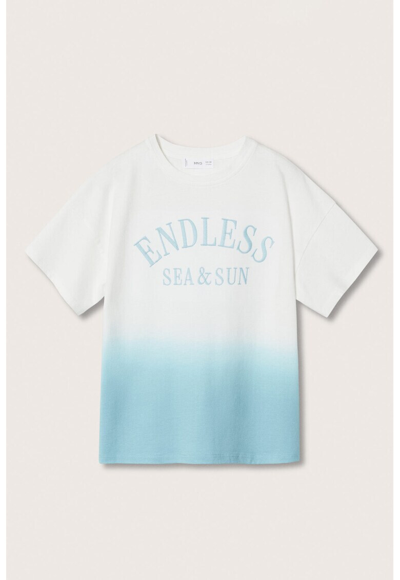 Mango Tricou cu imprimeu text Endless - Pled.ro