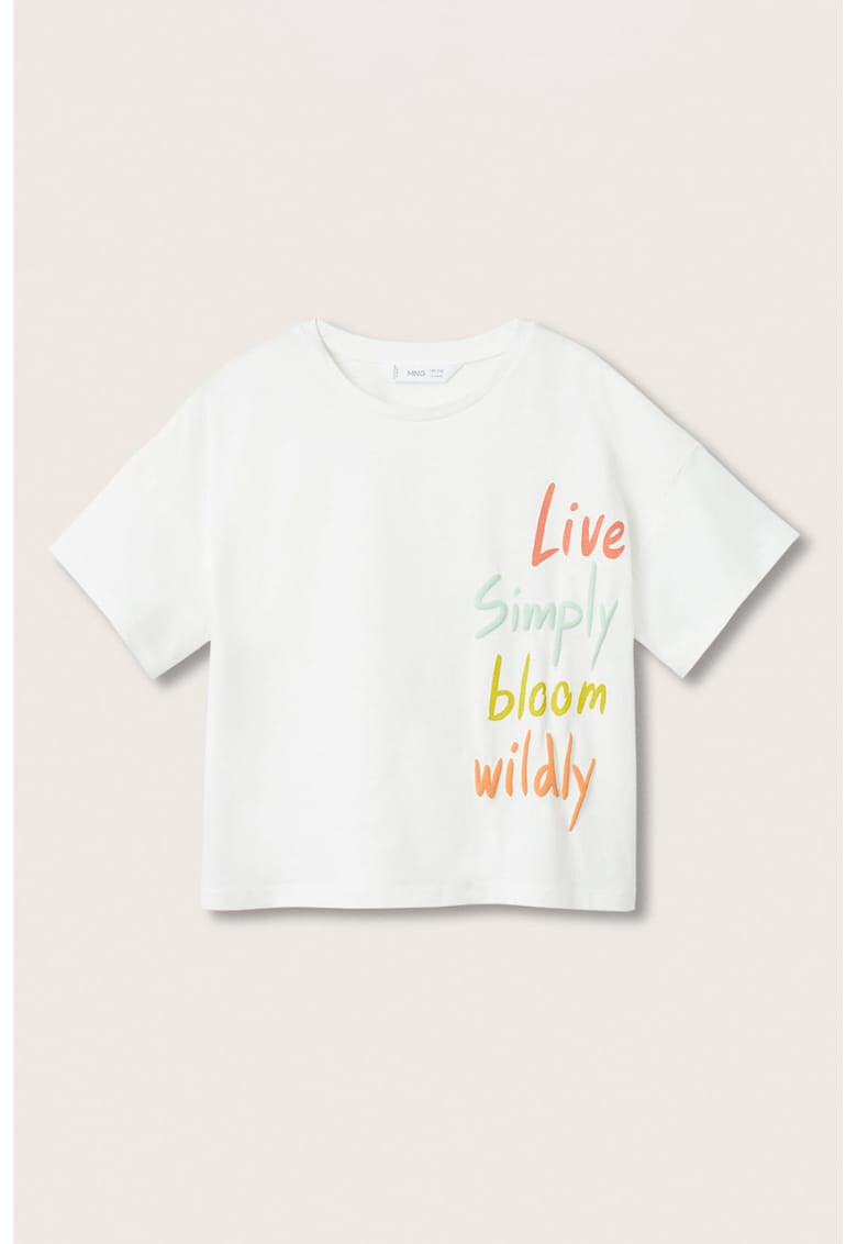 Mango Tricou cu imprimeu text Simply - Pled.ro