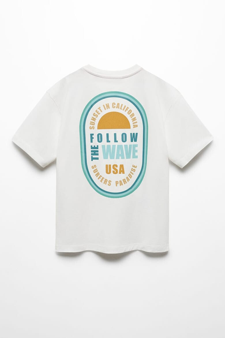 Mango Tricou cu text Usa - Pled.ro