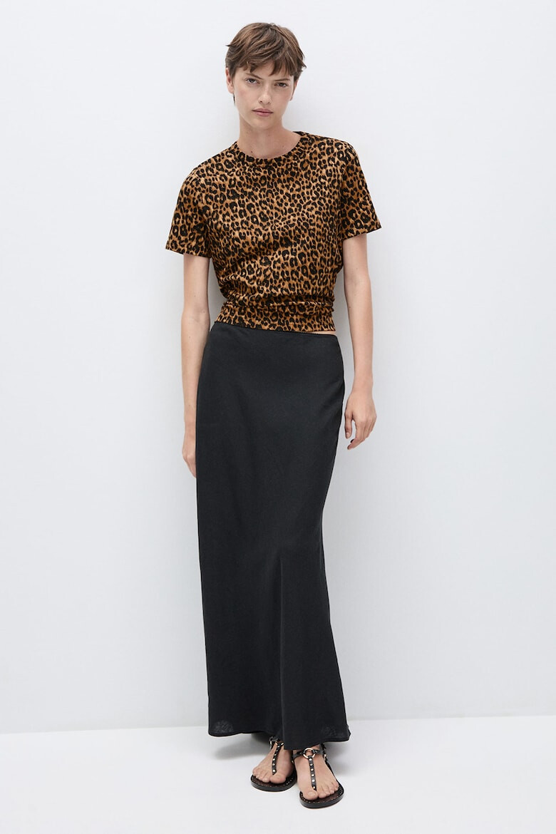 Mango Tricou de bumbac cu animal print Ritaleo - Pled.ro