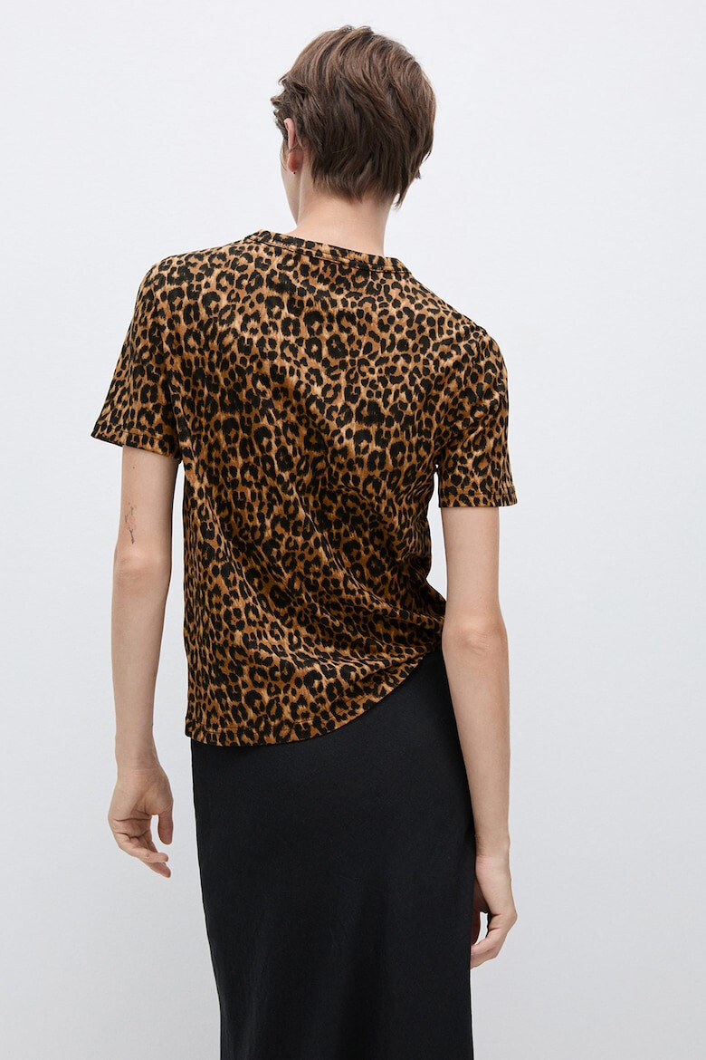 Mango Tricou de bumbac cu animal print Ritaleo - Pled.ro