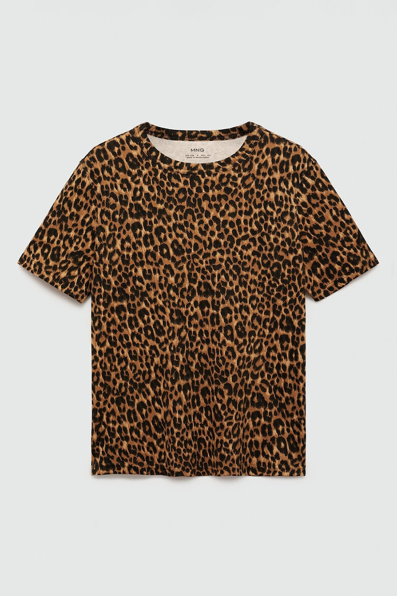 Mango Tricou de bumbac cu animal print Ritaleo - Pled.ro