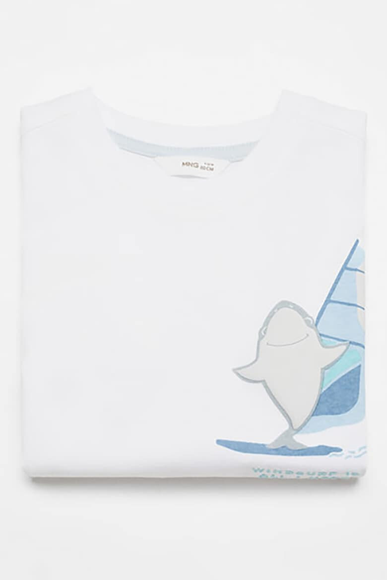 Mango Tricou de bumbac cu imprimeu grafic Wind - Pled.ro