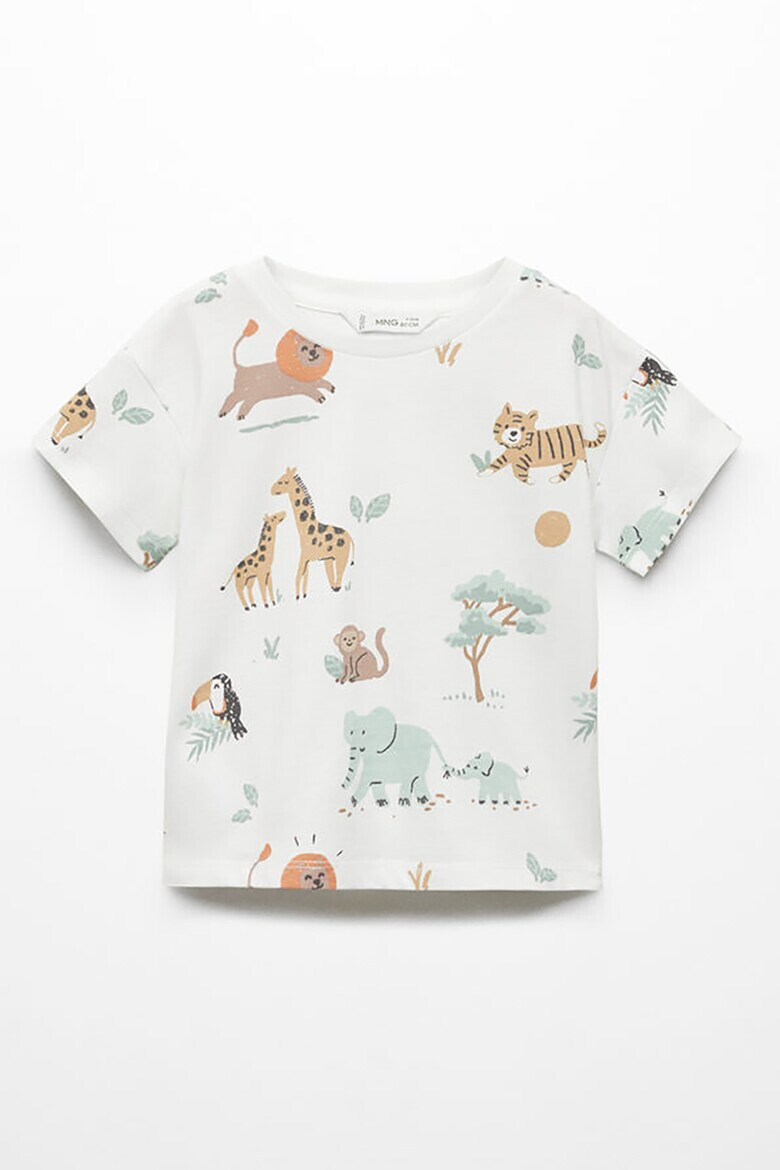 Mango Tricou de bumbac cu imprimeu Zoo - Pled.ro