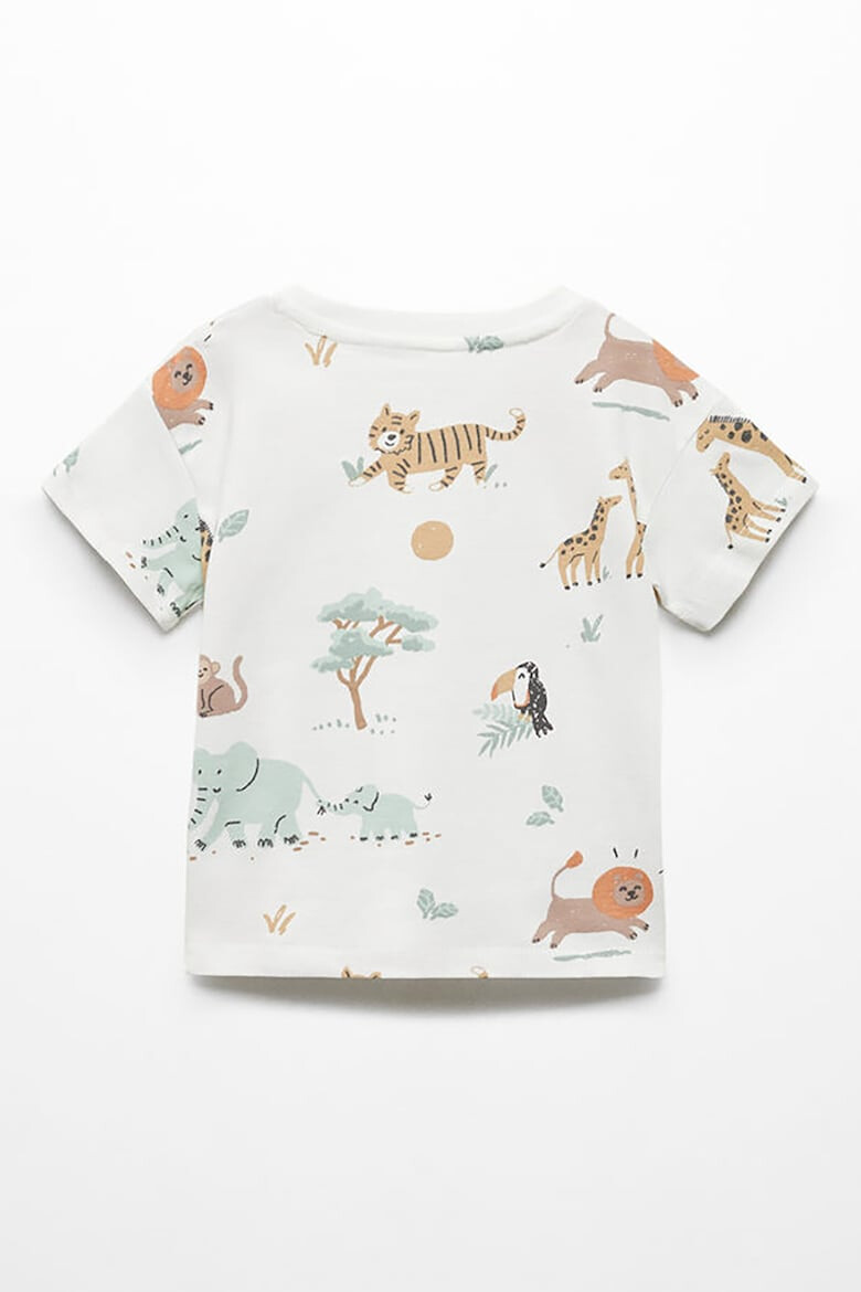 Mango Tricou de bumbac cu imprimeu Zoo - Pled.ro