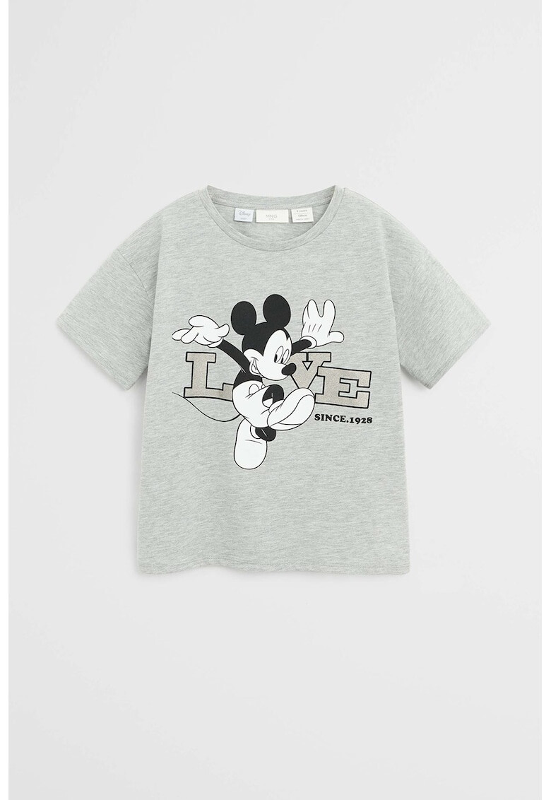 Mango Tricou din amestec de bumbac cu imprimeu Mickey Mouse Love - Pled.ro