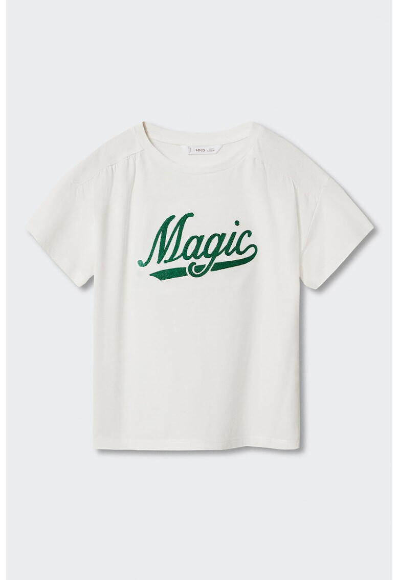 Mango Tricou din bumbac cu detaliu brodat Magic - Pled.ro