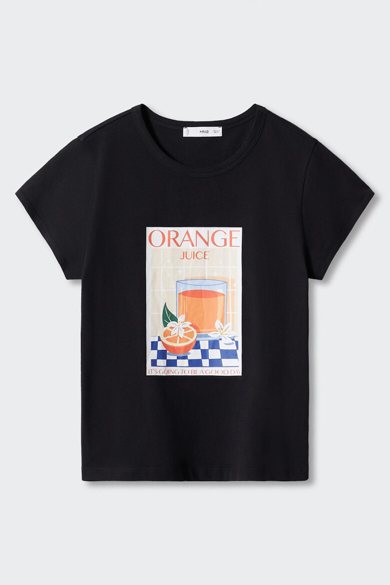 Mango Tricou din bumbac cu imprimeu Dine - Pled.ro