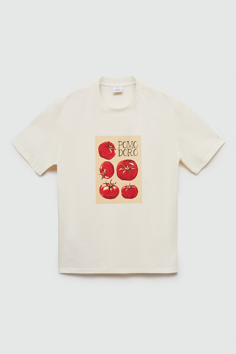 Mango Tricou din bumbac cu imprimeu grafic Pomodoro - Pled.ro