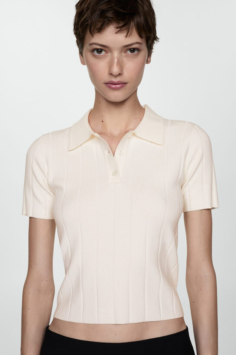 Mango Tricou polo crop Alverta - Pled.ro