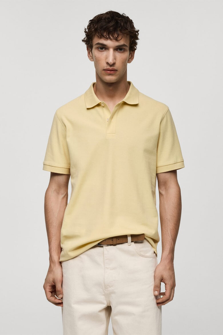 Mango Tricou polo de bumbac pique Rea - Pled.ro