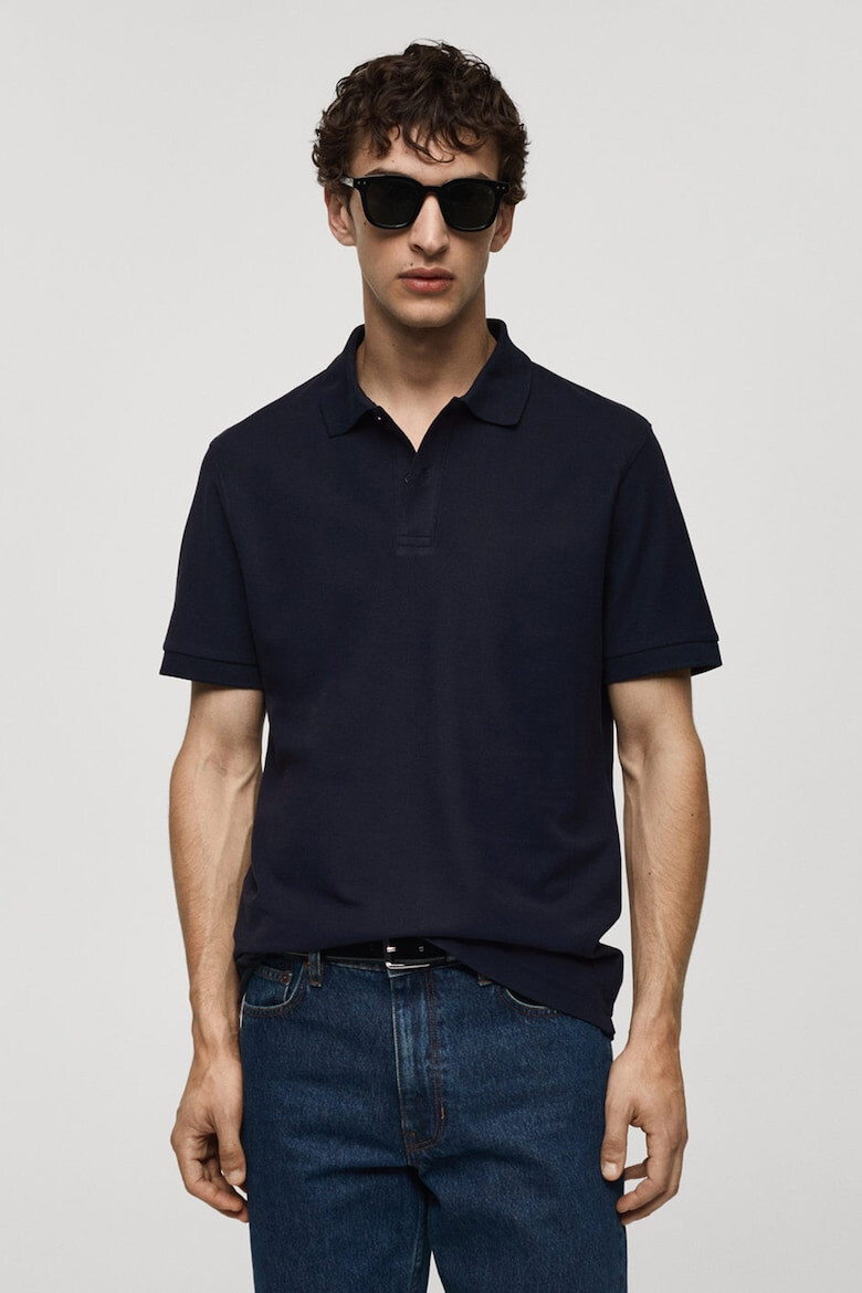 Mango Tricou polo de bumbac pique Rea - Pled.ro