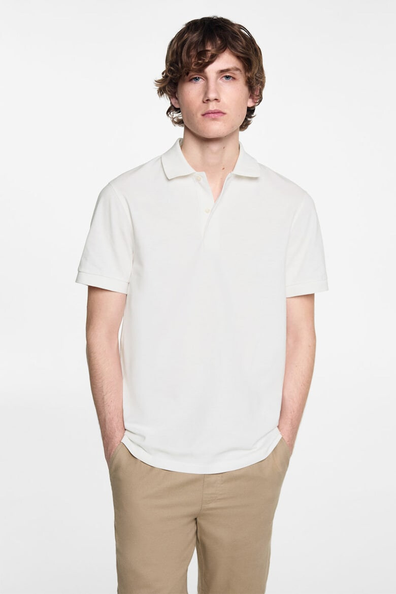 Mango Tricou polo din bumbac Slimmy - Pled.ro