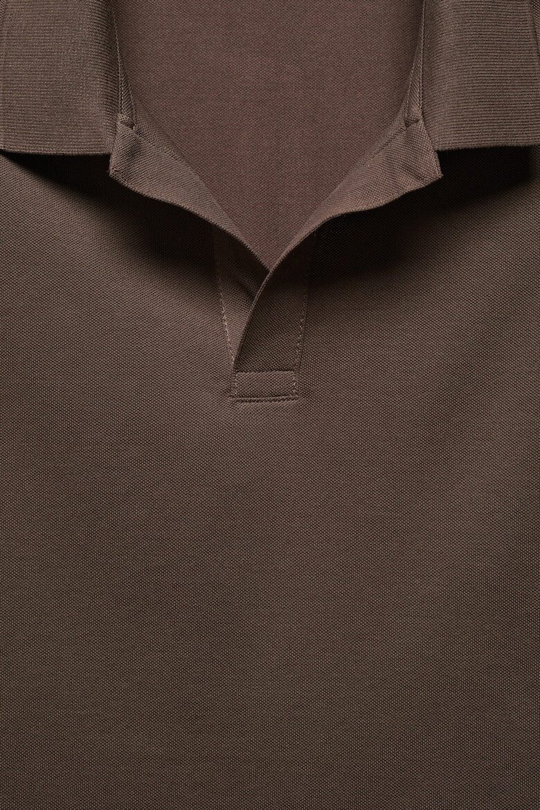 Mango Tricou polo din pique de bumbac Taga - Pled.ro