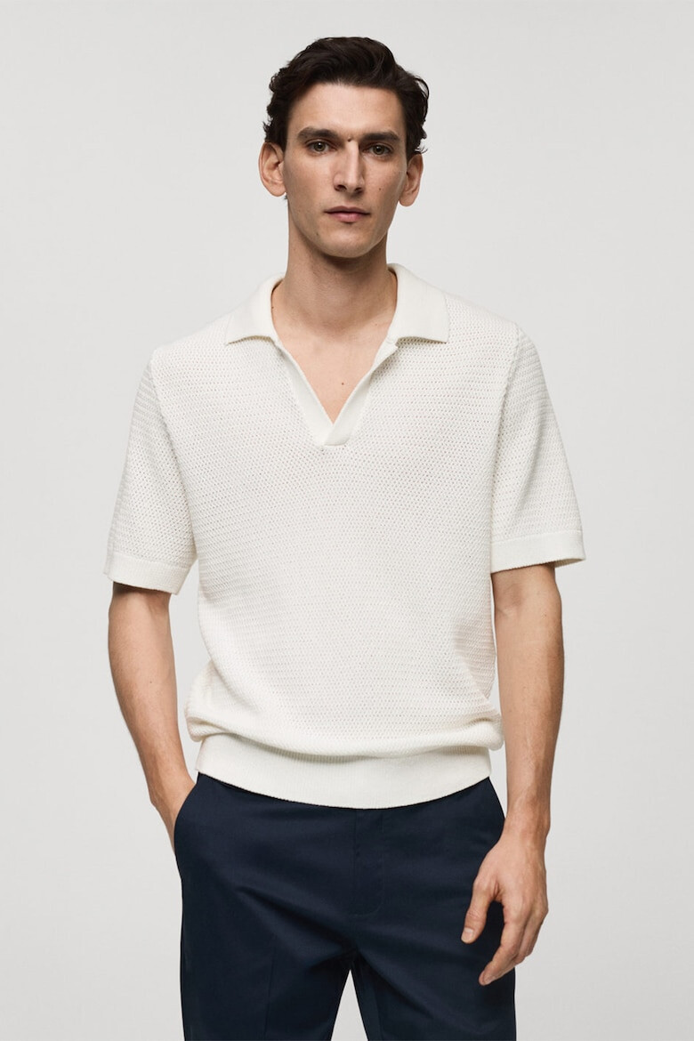 Mango Tricou polo din tricot Cesare - Pled.ro