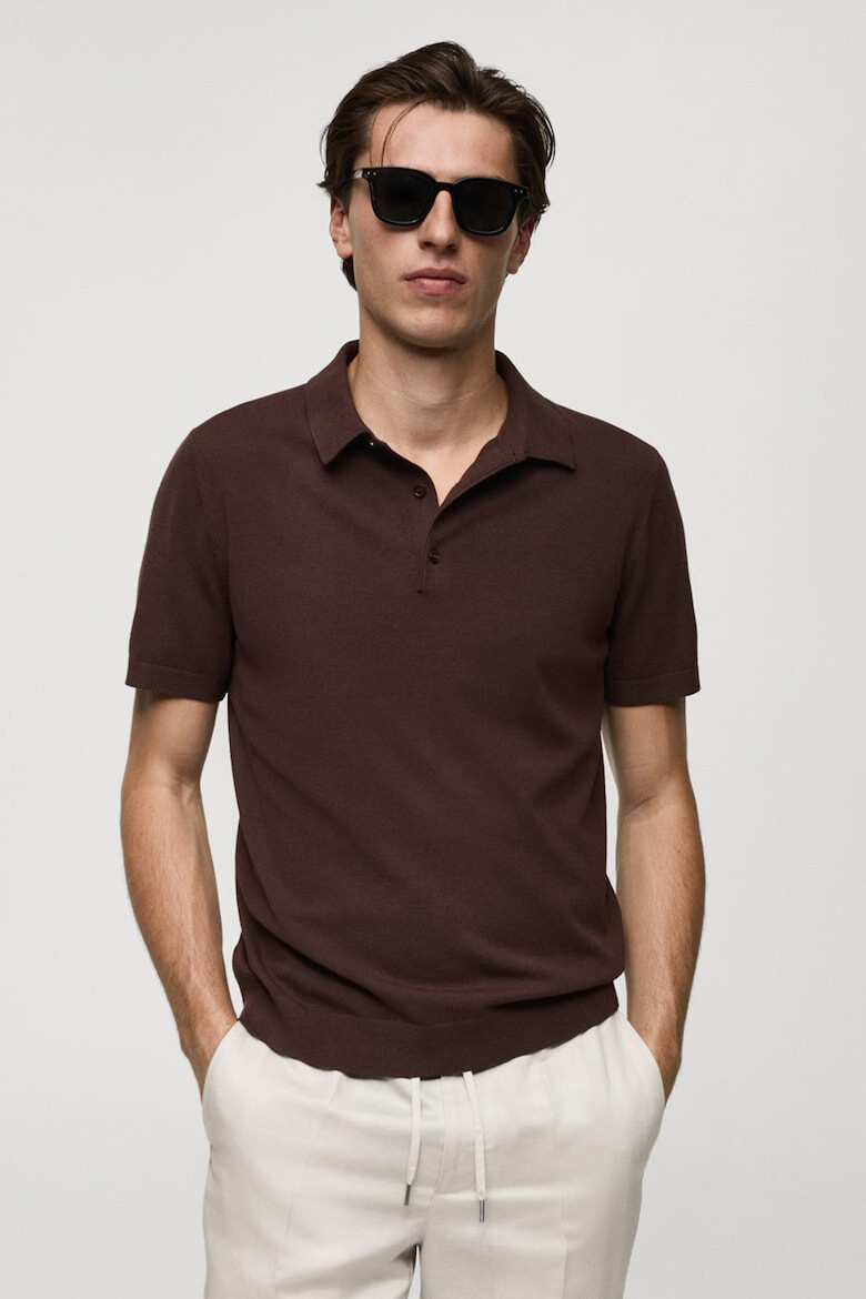 Mango Tricou polo slim fit tricotat fin Arraona - Pled.ro