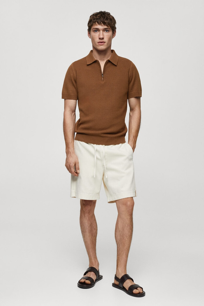 Mango Tricou polo tricotat Canario - Pled.ro