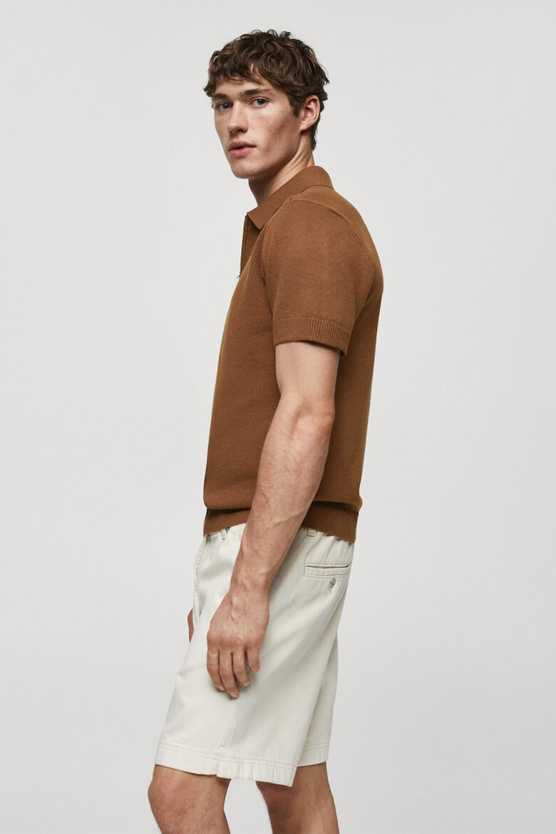 Mango Tricou polo tricotat Canario - Pled.ro