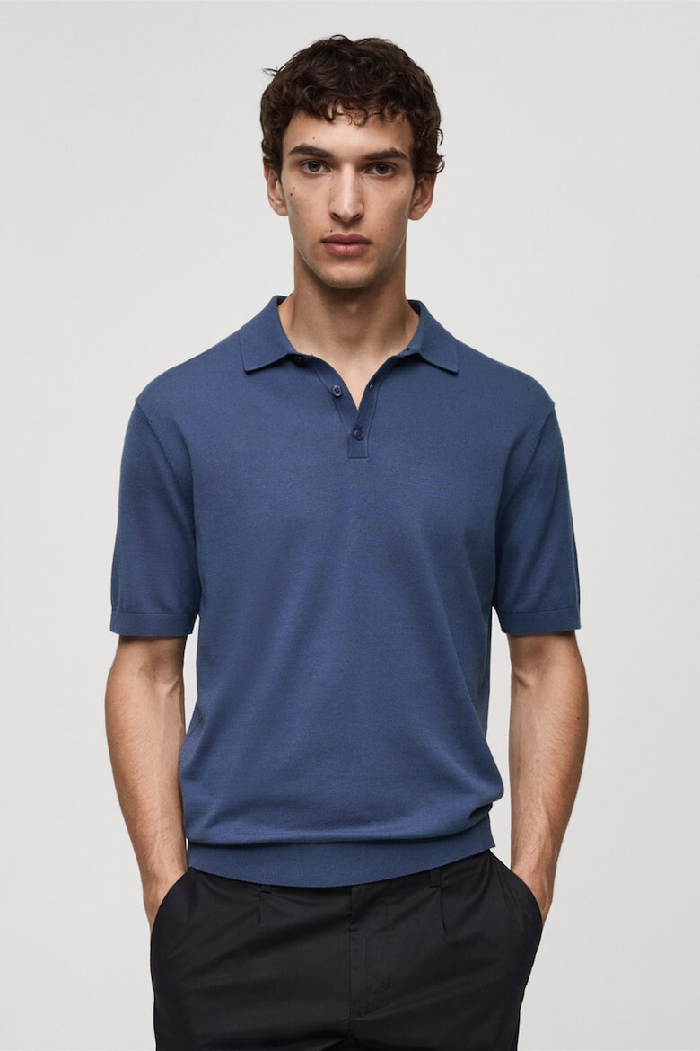 Mango Tricou polo tricotat fin Ares - Pled.ro