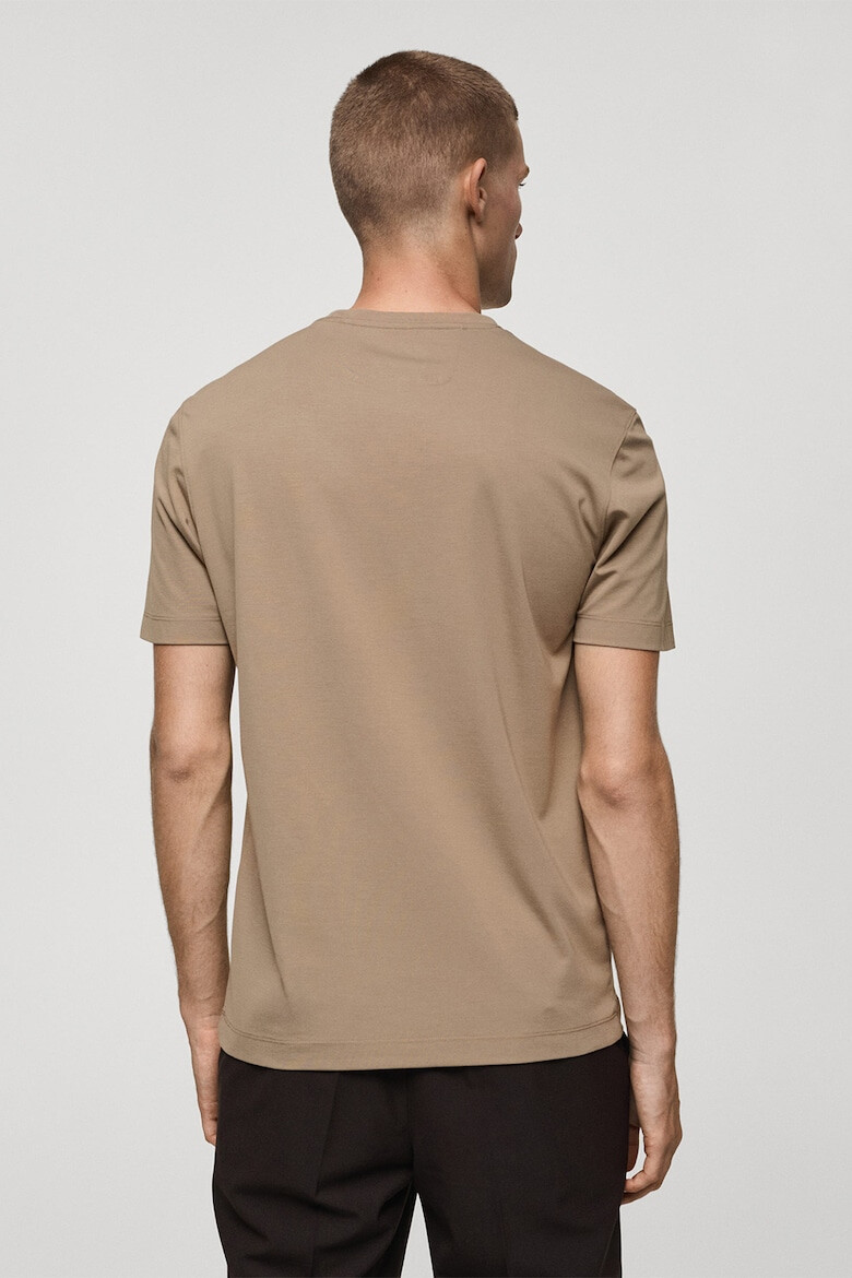 Mango Tricou regular fit cu decolteu la baza gatului Siponto - Pled.ro