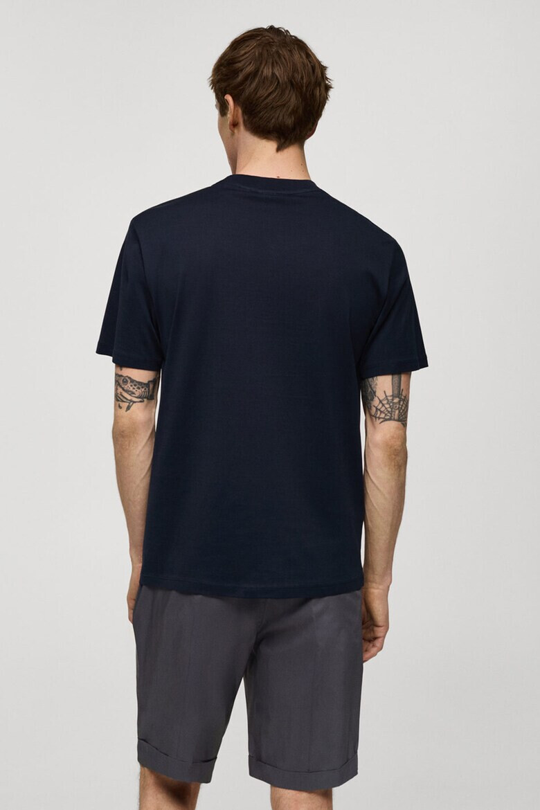 Mango Tricou slim fit cu decolteu la baza gatului Bellow - Pled.ro