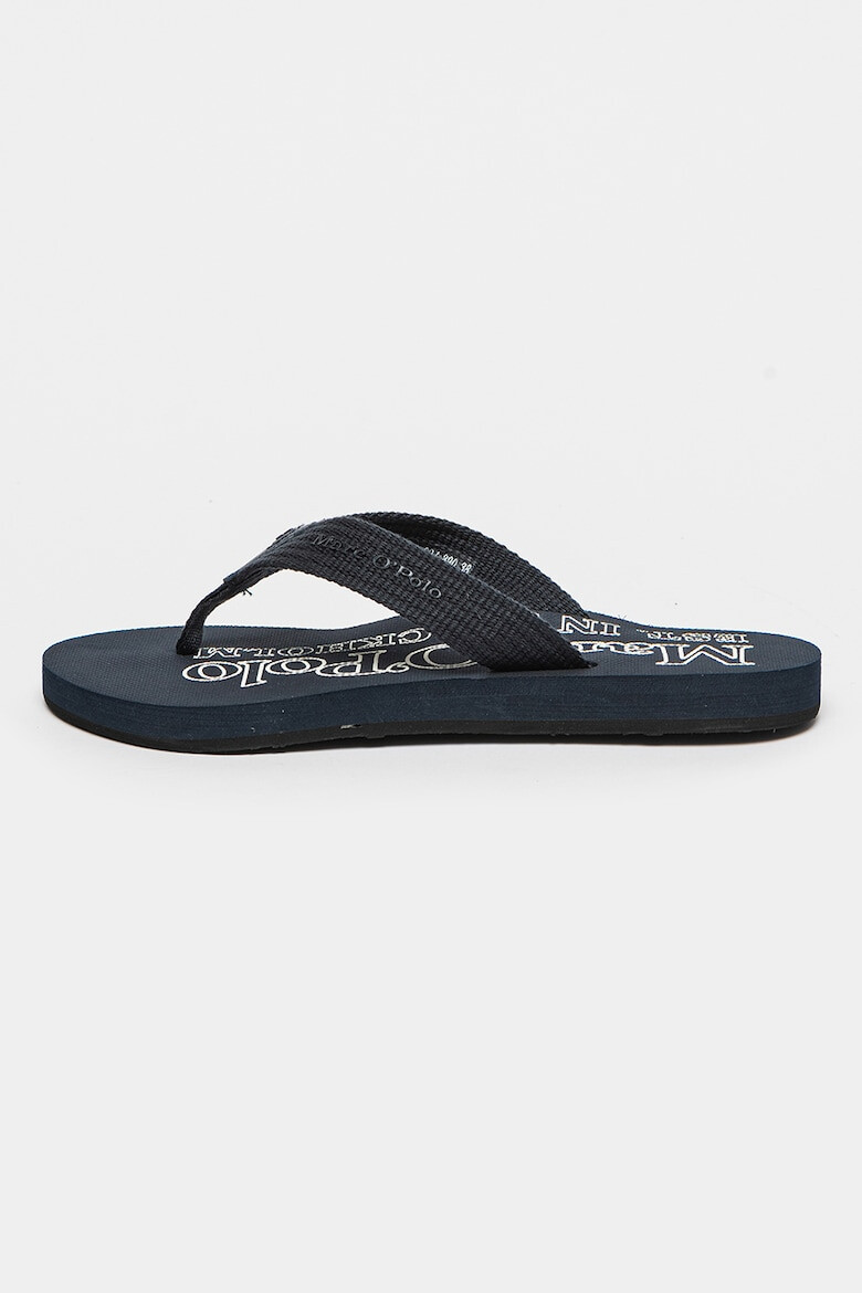 Marc O'Polo Papuci flip-flop din material textil cu garnituri de piele - Pled.ro