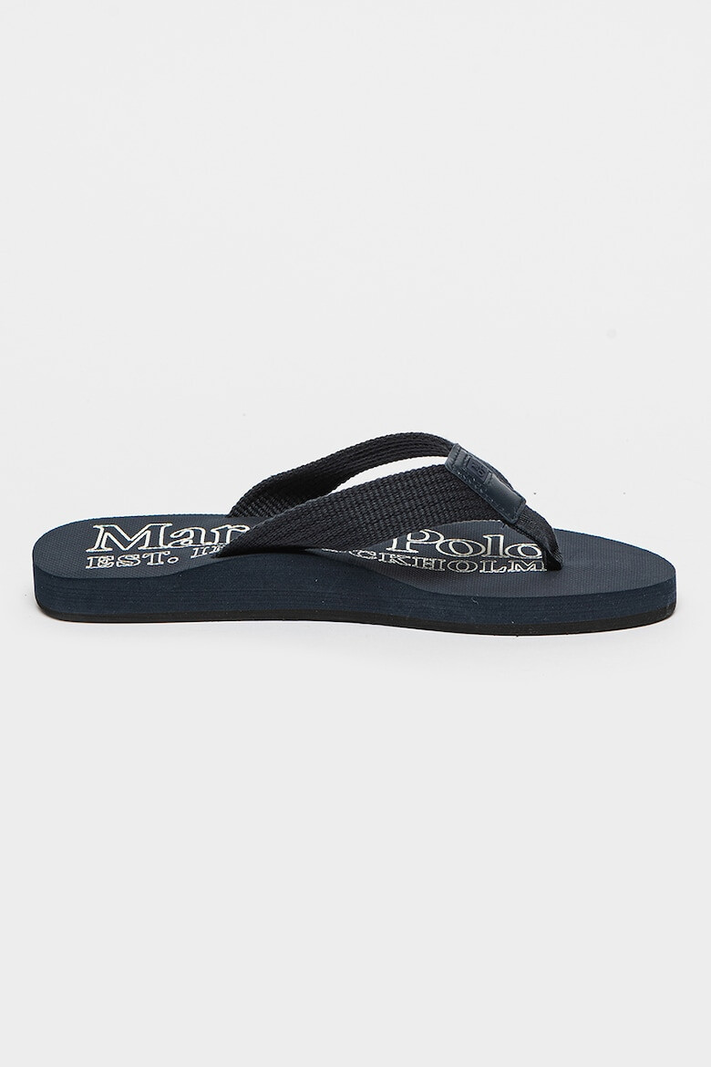 Marc O'Polo Papuci flip-flop din material textil cu garnituri de piele - Pled.ro