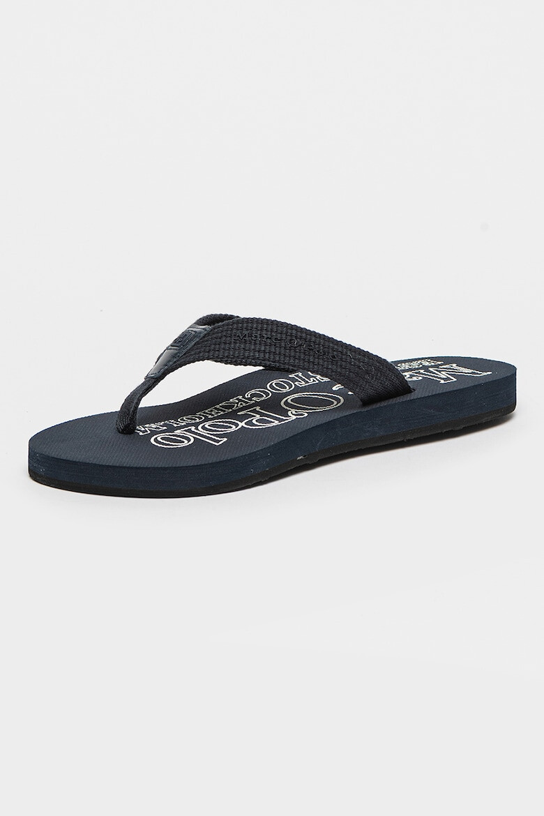 Marc O'Polo Papuci flip-flop din material textil cu garnituri de piele - Pled.ro