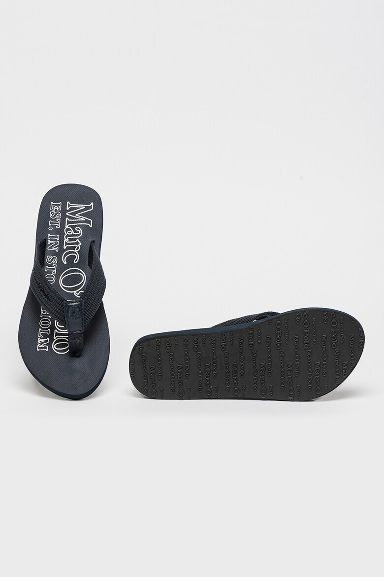 Marc O'Polo Papuci flip-flop din material textil cu garnituri de piele - Pled.ro