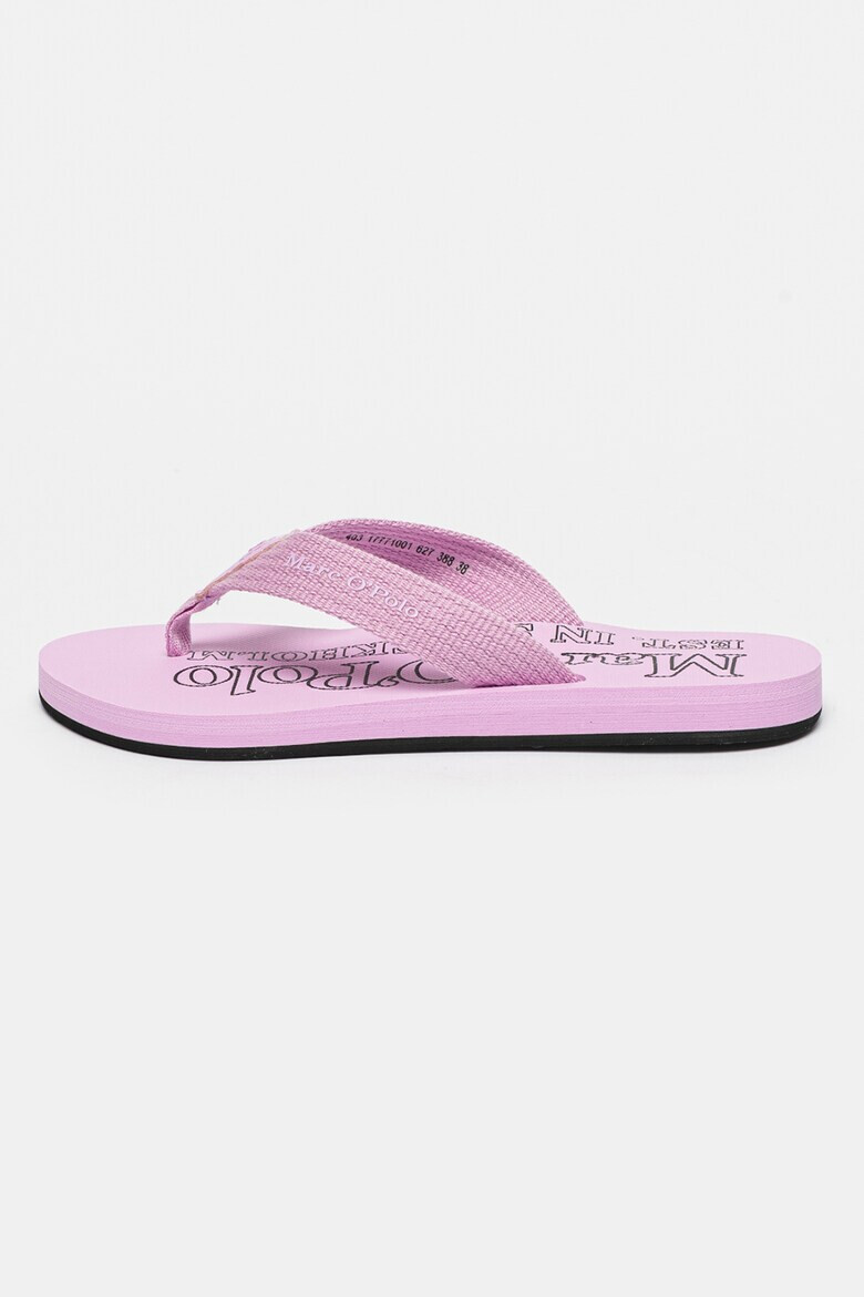 Marc O'Polo Papuci flip-flop din material textil cu garnituri de piele - Pled.ro