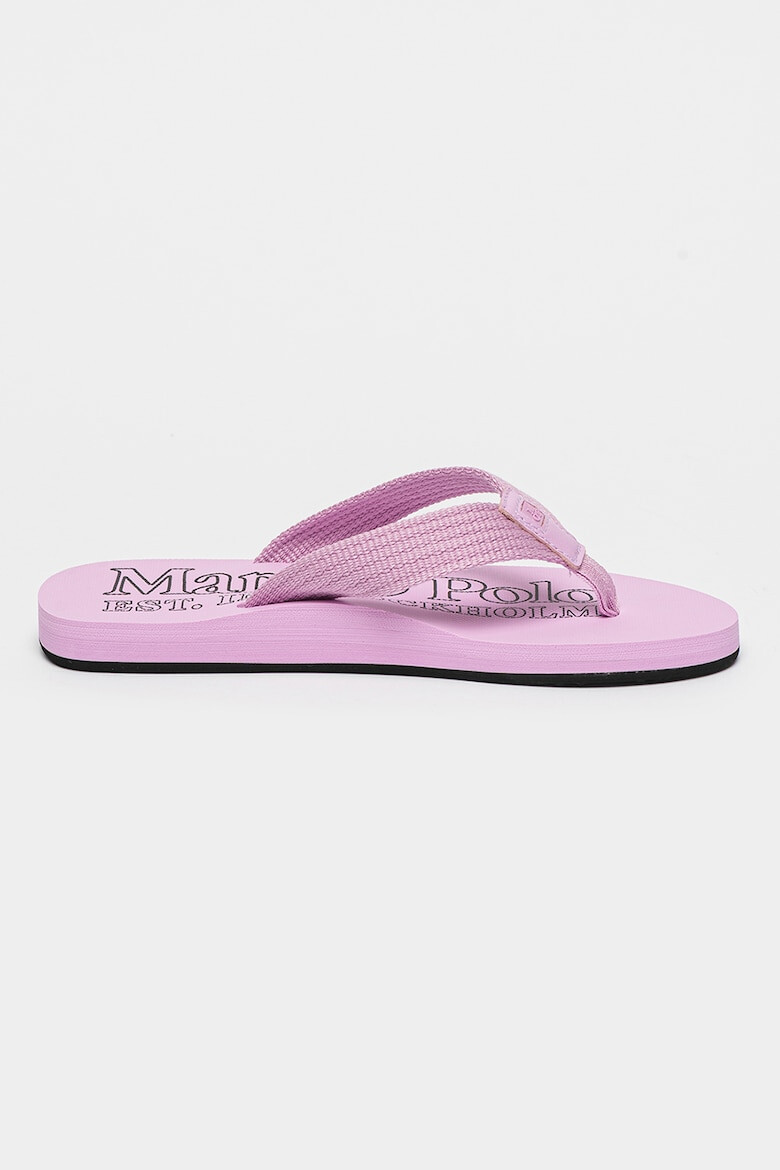 Marc O'Polo Papuci flip-flop din material textil cu garnituri de piele - Pled.ro