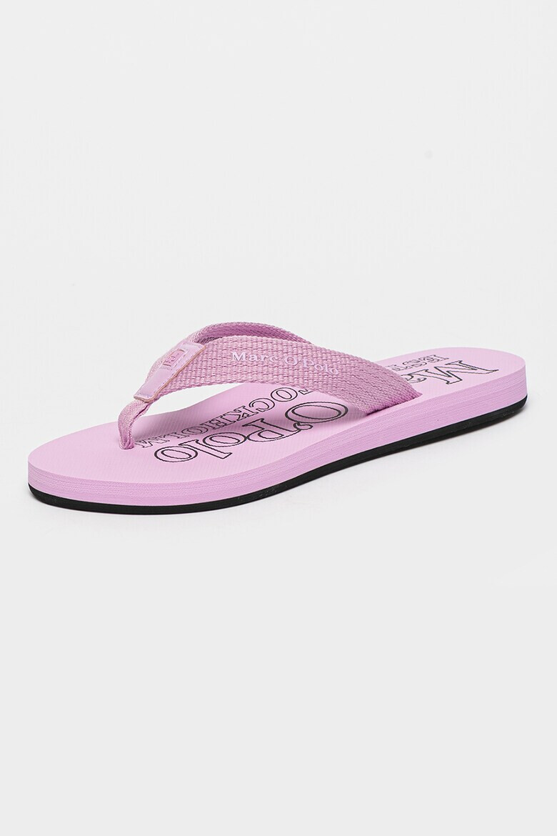 Marc O'Polo Papuci flip-flop din material textil cu garnituri de piele - Pled.ro