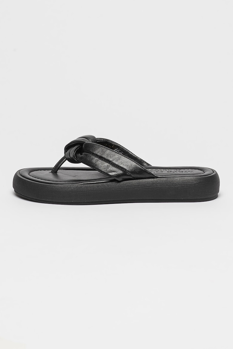 Marc O'Polo Papuci flip-flop wedge de piele - Pled.ro