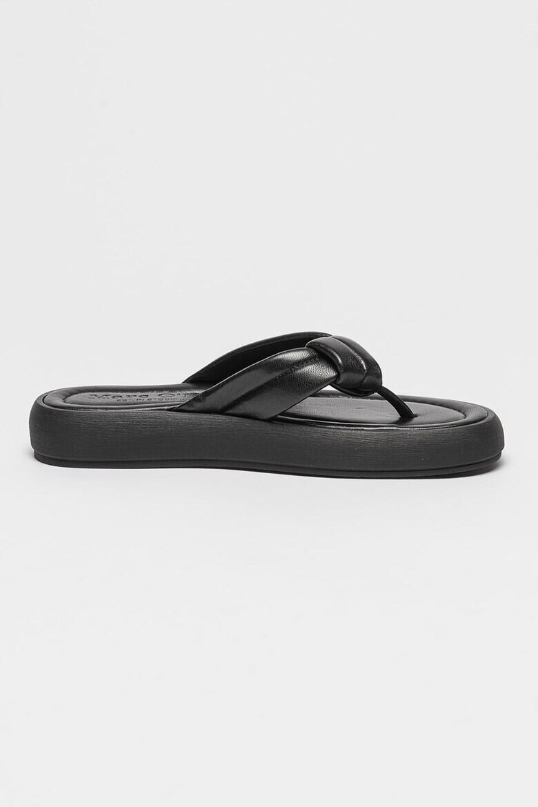 Marc O'Polo Papuci flip-flop wedge de piele - Pled.ro