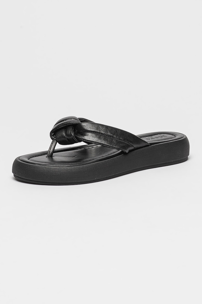 Marc O'Polo Papuci flip-flop wedge de piele - Pled.ro