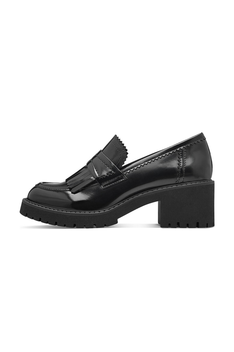 Marco Tozzi Pantofi loafer de piele ecologica cu toc masiv - Pled.ro