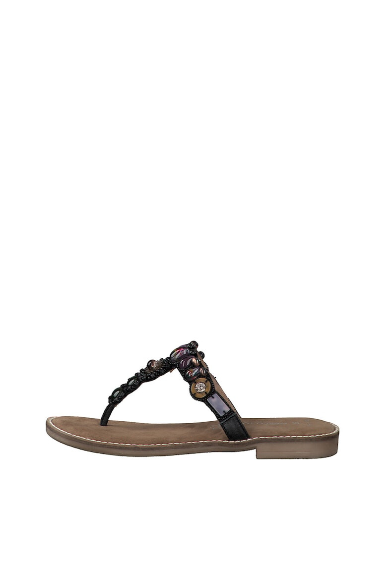 Marco Tozzi Papuci flip-flop de piele - Pled.ro