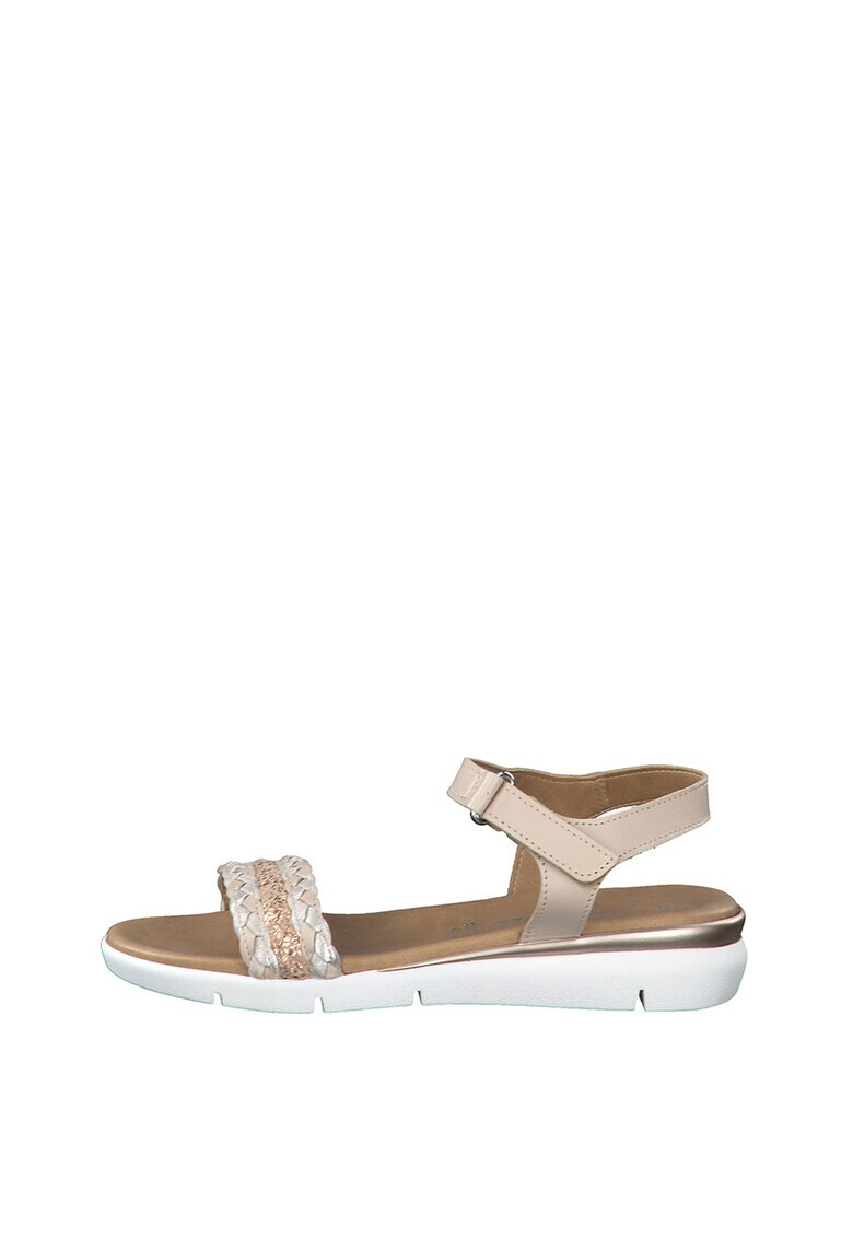 Marco Tozzi Sandale wedge de piele ecologica - Pled.ro