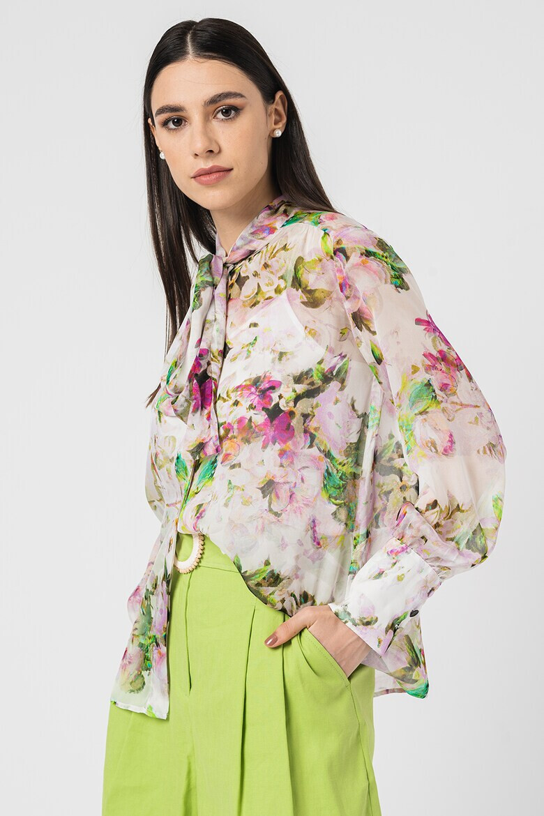 Marella Camasa din matase cu model floral Trionfo - Pled.ro