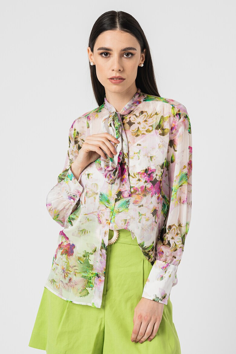 Marella Camasa din matase cu model floral Trionfo - Pled.ro