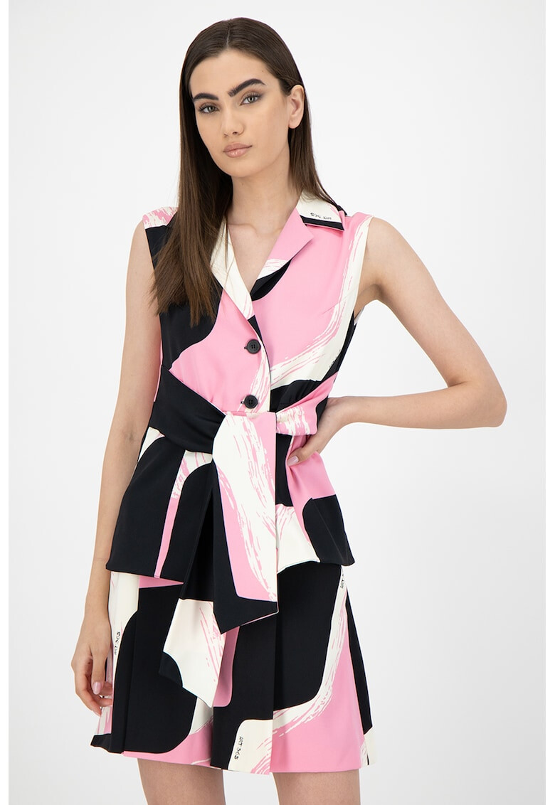 Marella Camasa fara maneci cu model colorblock - Pled.ro