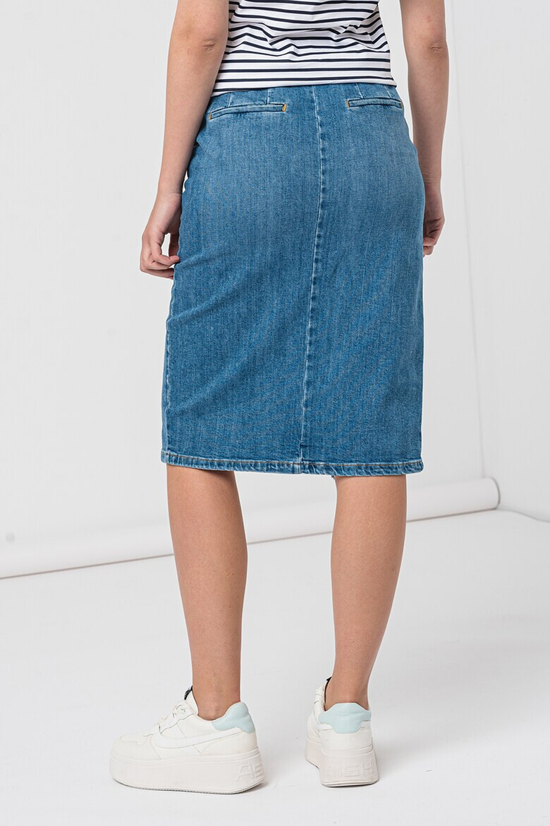 Marella Fusta midi de denim cu slit frontal - Pled.ro