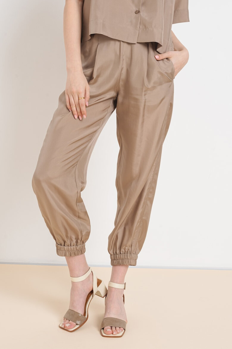 Marella Pantaloni crop cu talie ajustabila - Pled.ro