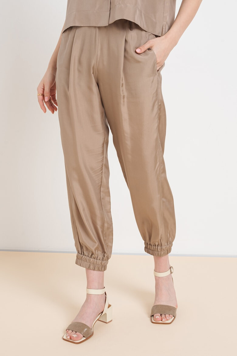 Marella Pantaloni crop cu talie ajustabila - Pled.ro