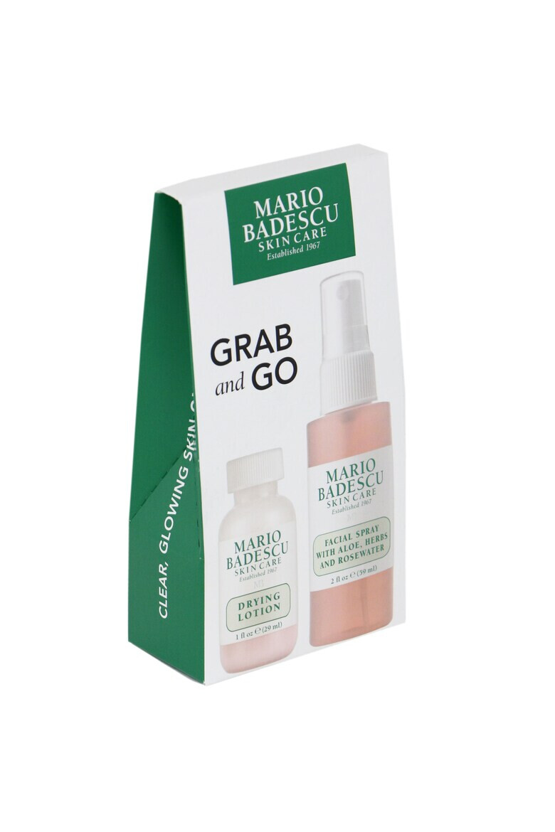 Mario Badescu Set Grab and Go Duo: Tratament lotiune Drying 29 ml + Spray de fata 59 ml - Pled.ro