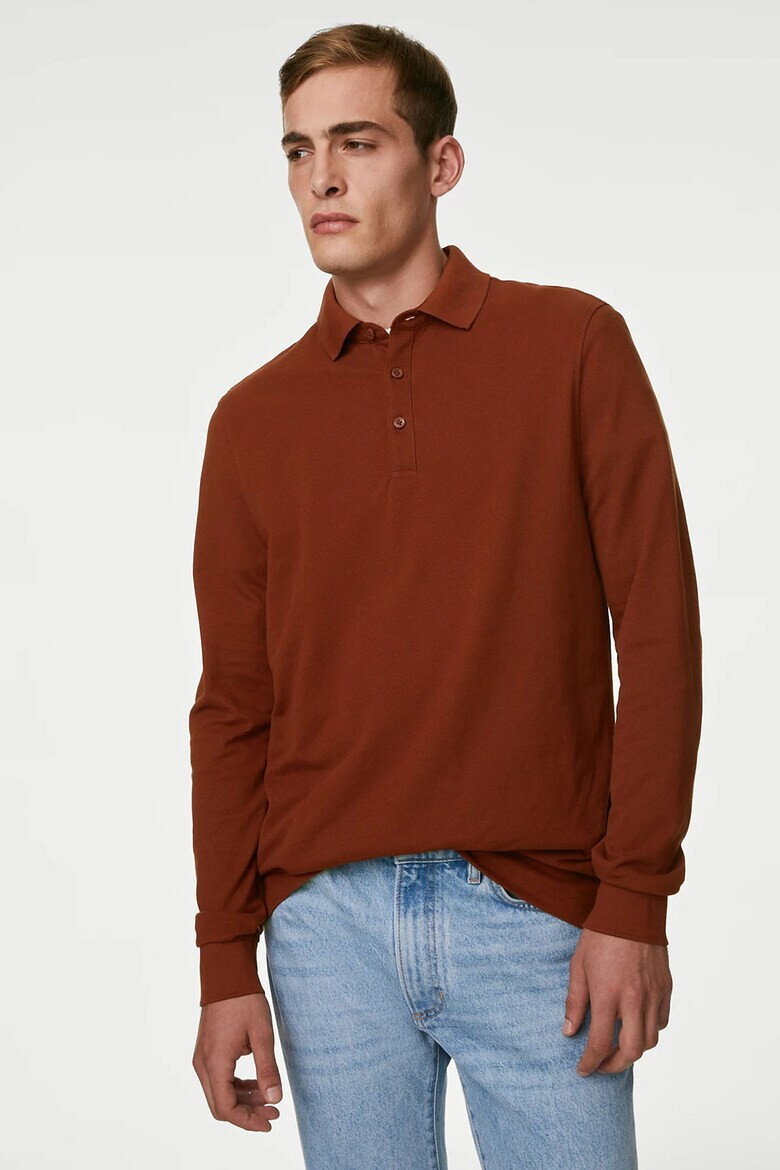 Marks & Spencer Bluza polo din pique de bumbac - Pled.ro