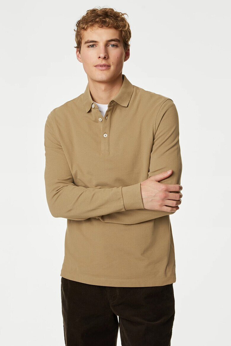 Marks & Spencer Bluza polo din pique de bumbac - Pled.ro