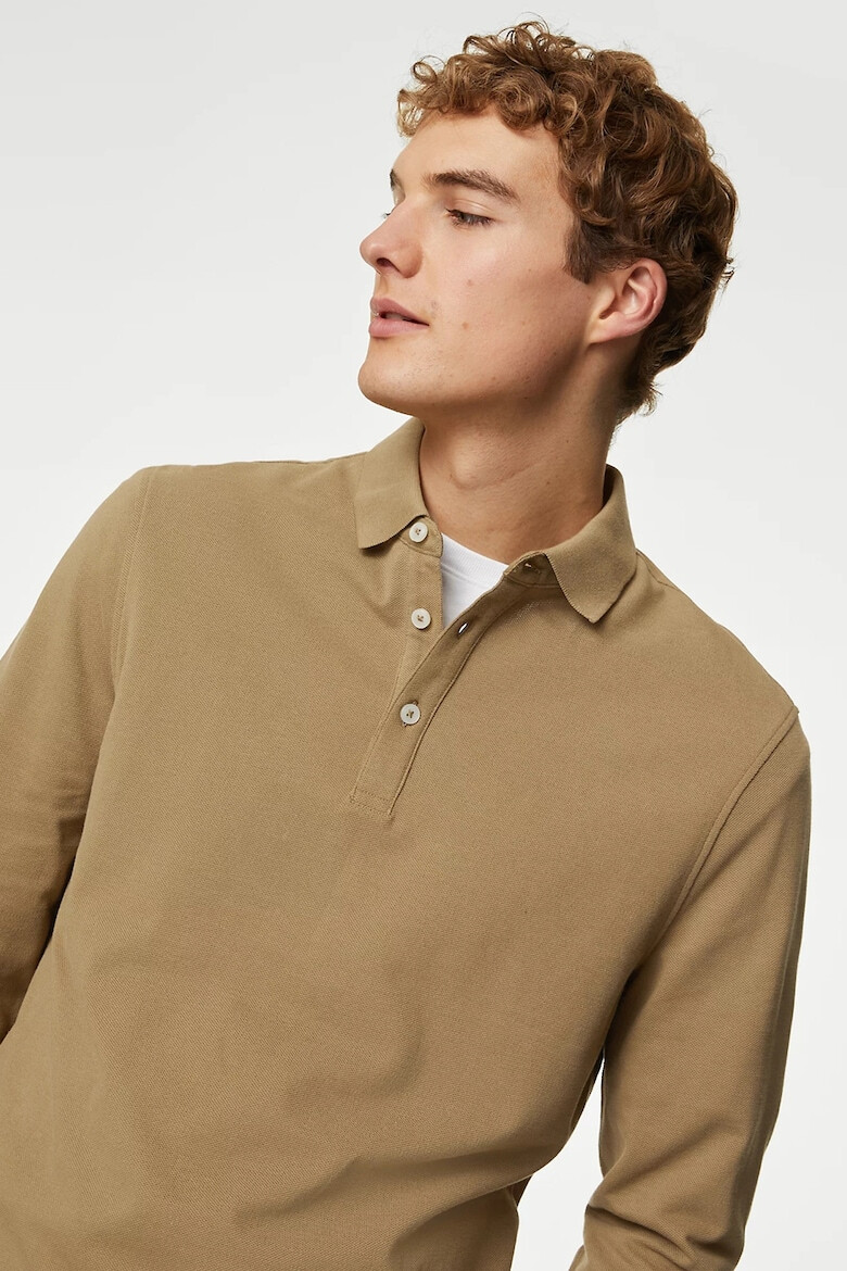 Marks & Spencer Bluza polo din pique de bumbac - Pled.ro