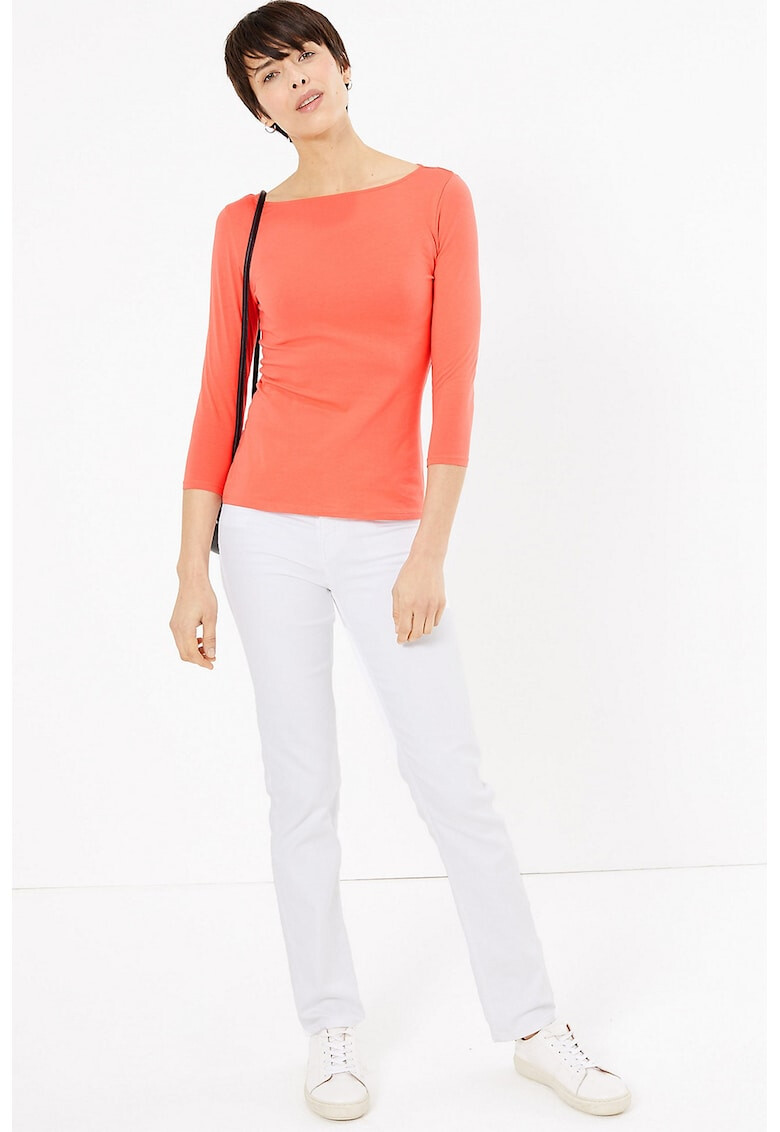 Marks & Spencer Bluza slim fit cu decolteu barcuta - Pled.ro