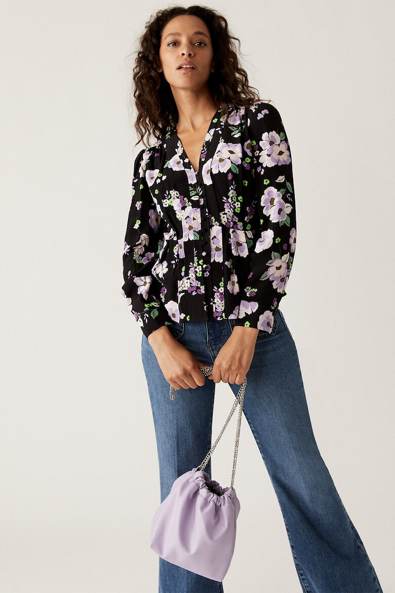 Marks & Spencer Camasa cu decolteu in V si model floral - Pled.ro